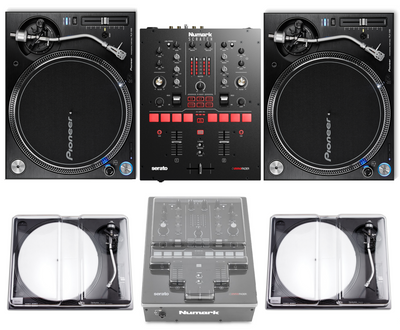 Numark Scratch + 2x Pioneer DJ PLX-1000 and Protective Covers Bundle