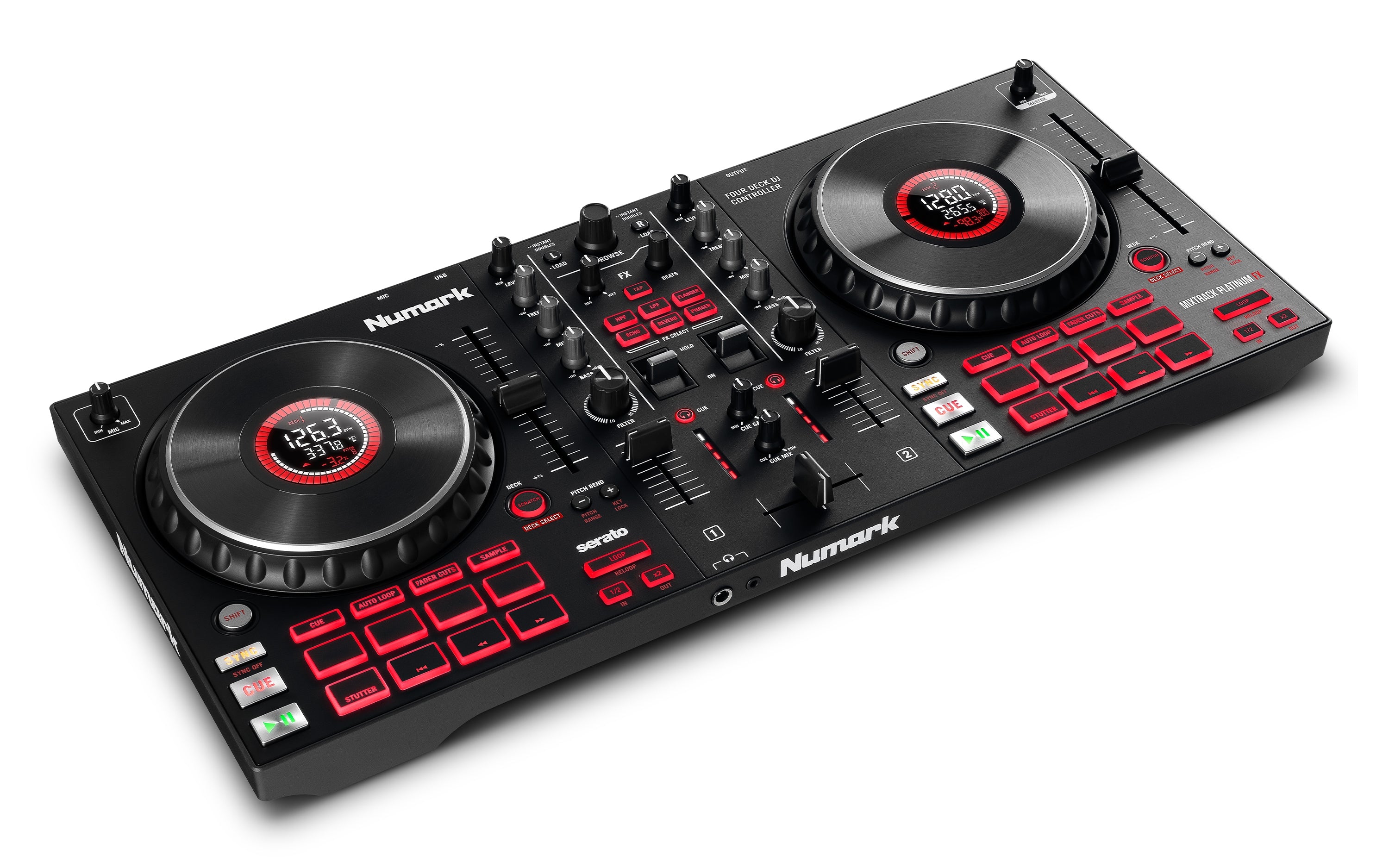 【美品】Numark Mixtrack Platinum 4デッキDJ Numark Mixtrack Platinum FX 4-Deck DJ Controller with Jog Wheel