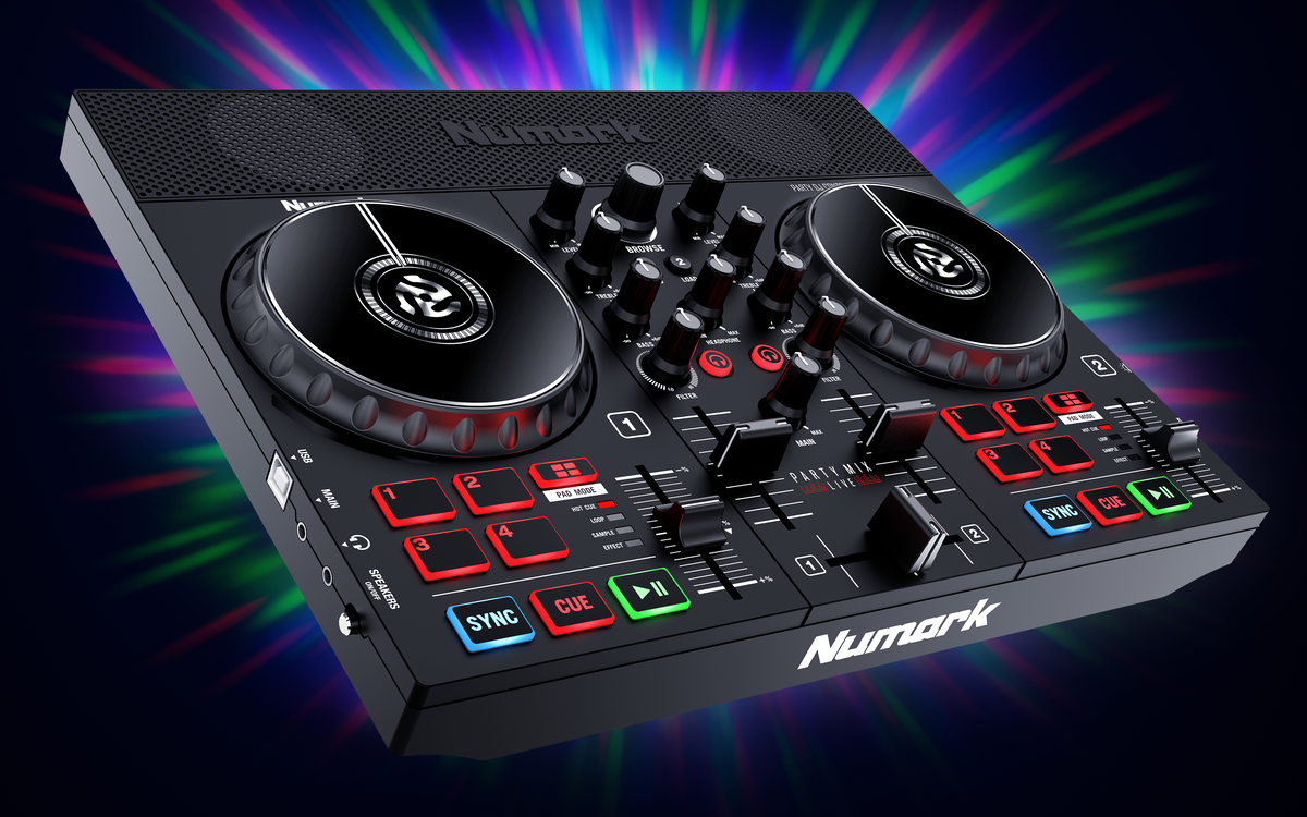 Numark Party Mix Live DJ Controller with Light Show & Built-In