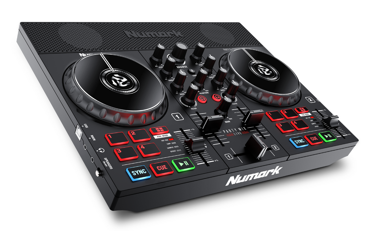 Numark Party Mix Live DJ Controller with Light Show & Built-In