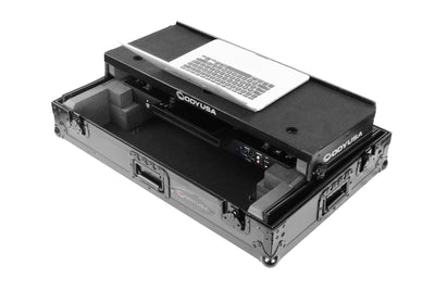 Odyssey FZGSXDJANW1BL AlphaTheta XDJ-AN Black Label 1U Flight Case with Glide Style Laptop Platform and Wheels image 5