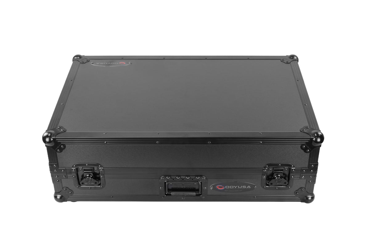 Odyssey FZGSXDJANW1BL AlphaTheta XDJ-AN Black Label 1U Flight Case with Glide Style Laptop Platform and Wheels image 8