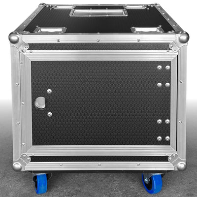 Odyssey OPSR08UW - Odyssey Professional 8U Black Hex Board Slam Rack with Casters.