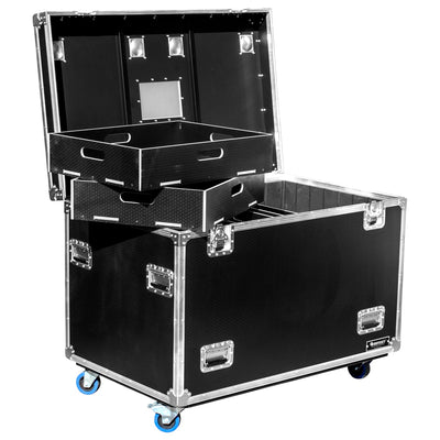 Odyssey OPT483036WPT2 - Odyssey Professional 48" x 30" x 36" Black Hex Board Utility Tour Trunk Case with Caster Wheels.