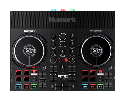 Numark Party Mix Live - DJ Controller with Built-In Light Show and Speakers