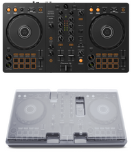 Pioneer DJ DDJ-FLX4 + Decksaver DSLE-PC-DDJFLX4 Cover Bundle.
