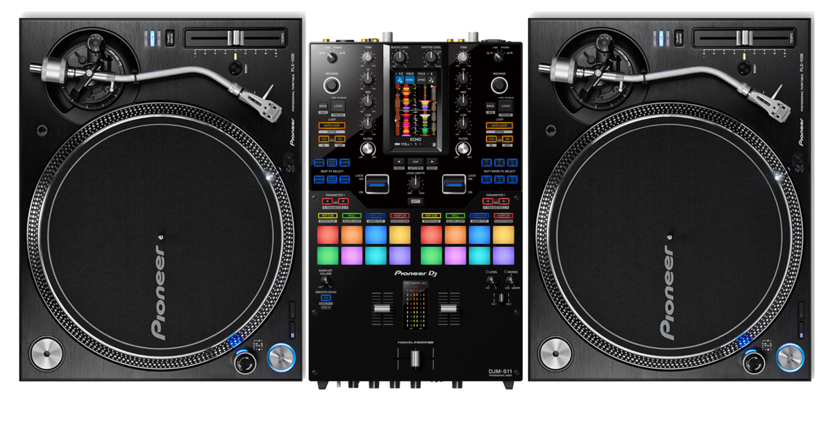 Pioneer DJ DJM-S11 + 2x Pioneer DJ PLX-1000 Bundle