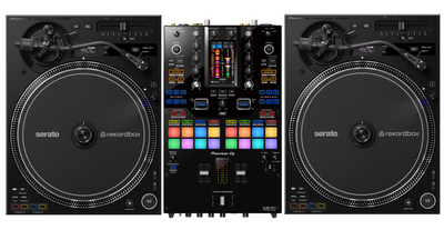 Pioneer DJ DJM-S11 + 2x Pioneer DJ PLX-CRSS12 Bundle
