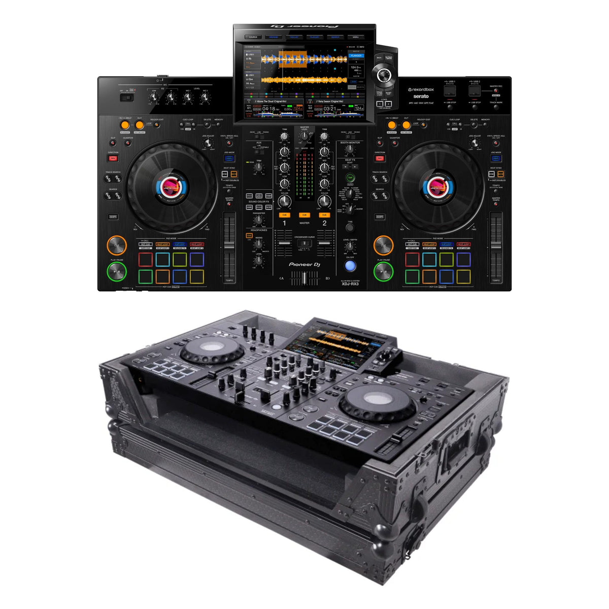 Pioneer DJ XDJ-RX3 + ProX XS-XDJRX3WBL Flight Case Bundle