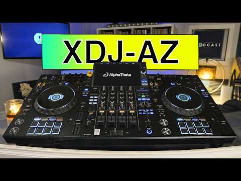 AlphaTheta XDJ-AZ + Odyssey RCGS-XDJAZWBL Road Case Bundle