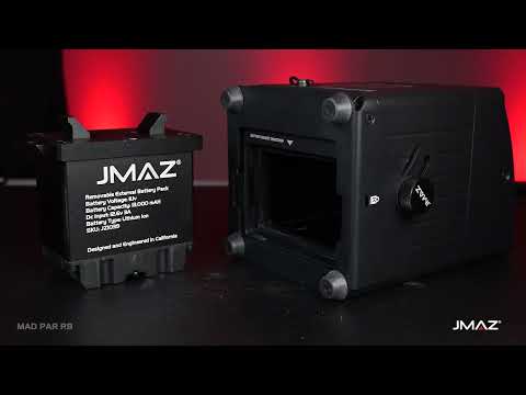 JMAZ MAD PAR RB - 80W RGBAL+C LED Swappable Battery Powered Outdoor Uplight
