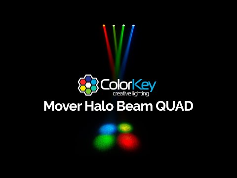 Colorkey Mover Halo Beam QUAD MKII - RGBW Beam Moving Head with LED Halo