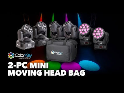 Colorkey 2-pc Mini Moving Head Bag - Padded Carry Bag for Two Fixtures
