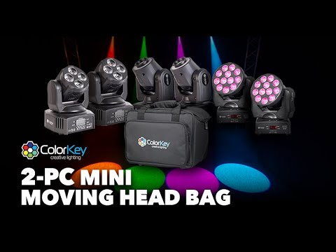 Colorkey 2-pc Mini Moving Head Bag - Padded Carry Bag for Two Fixtures