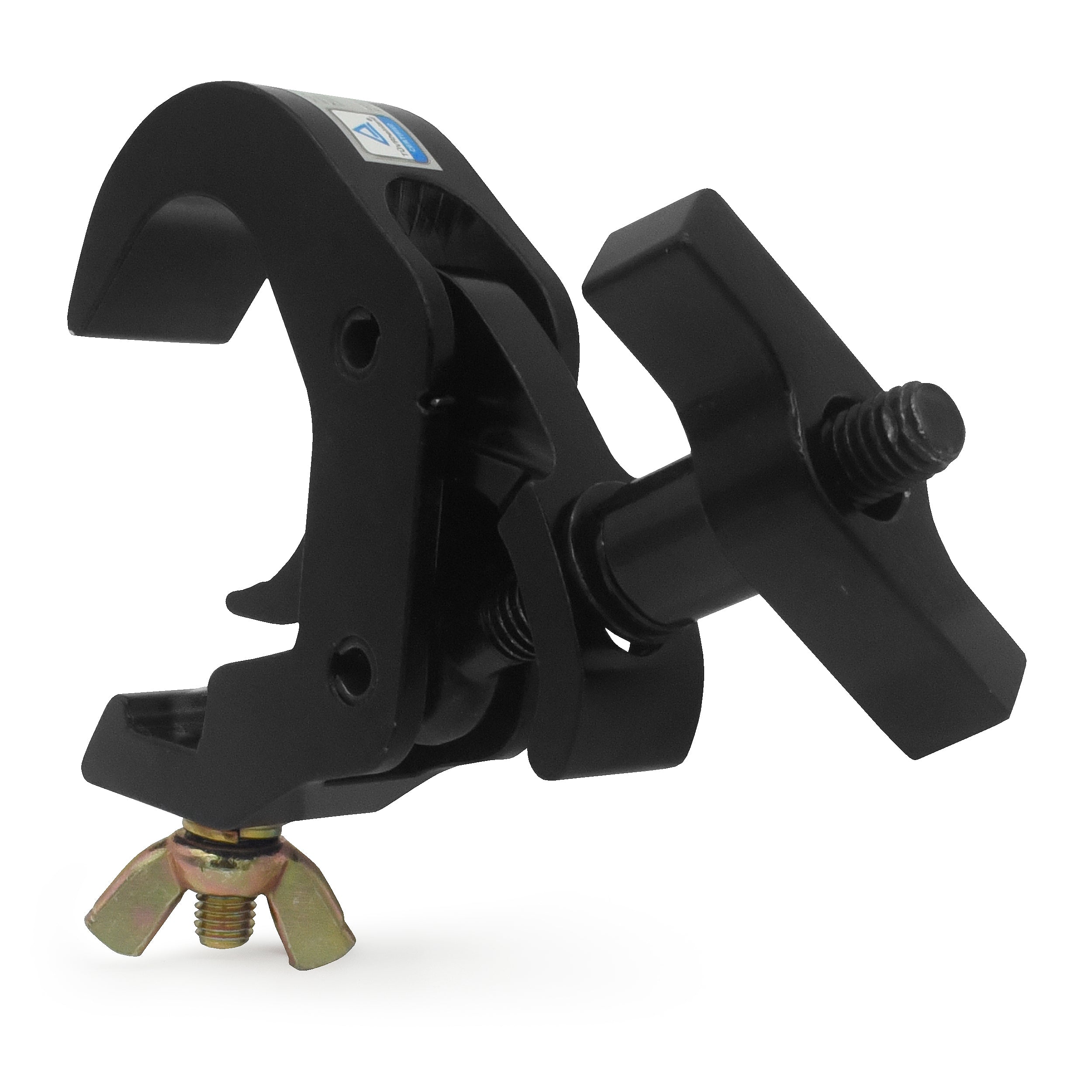 ProX T-C12H-BLK Self-Locking M10 Clamp w/ Big Wing for 2" Truss Tube Capacity 330 lbs. — Aluminum