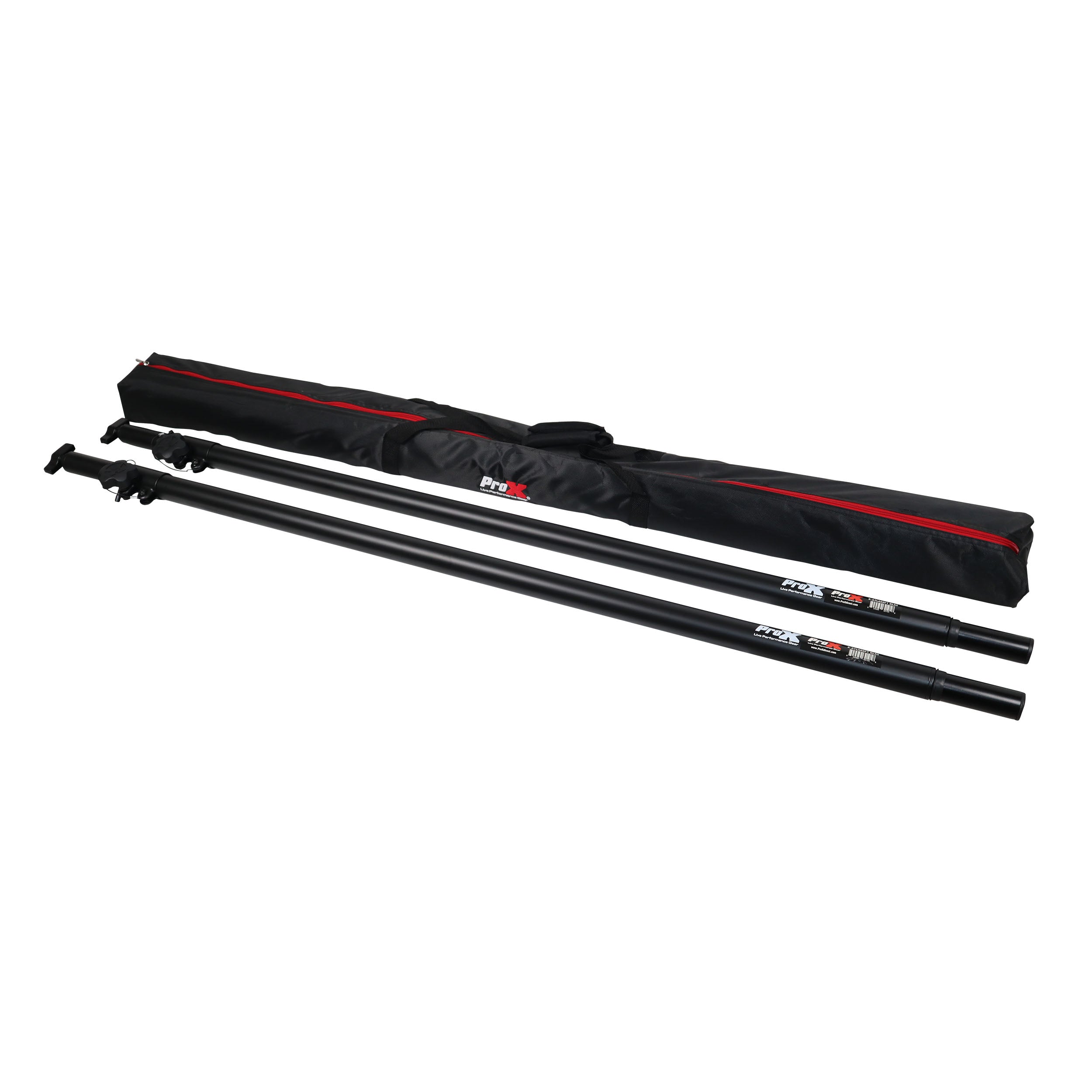 ProX Set of 2 Atlas Telescoping Poles Black 56"–96" Adjustable Height