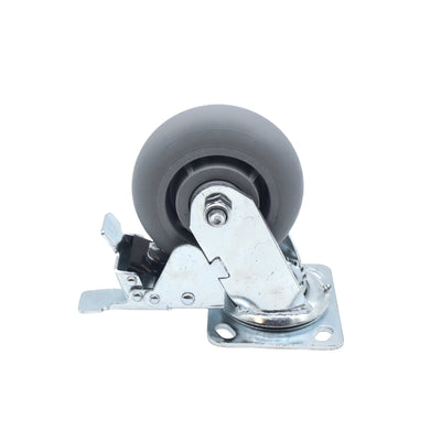 ProX Single Gray 5" Wheel Polyurethane Swivel Industrial Grade Locking Caster