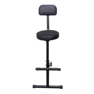 ProX Portable Folding AV Operator DJ Keyboard Drum Height Adjustable Throne Chair with 13 in. Velvet Padded Cushion