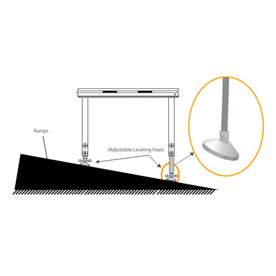 ProX Professional 4 ft x 8 ft Stage Platform with 6 Adjustable Legs 28"–48" Height Modular Event Deck System