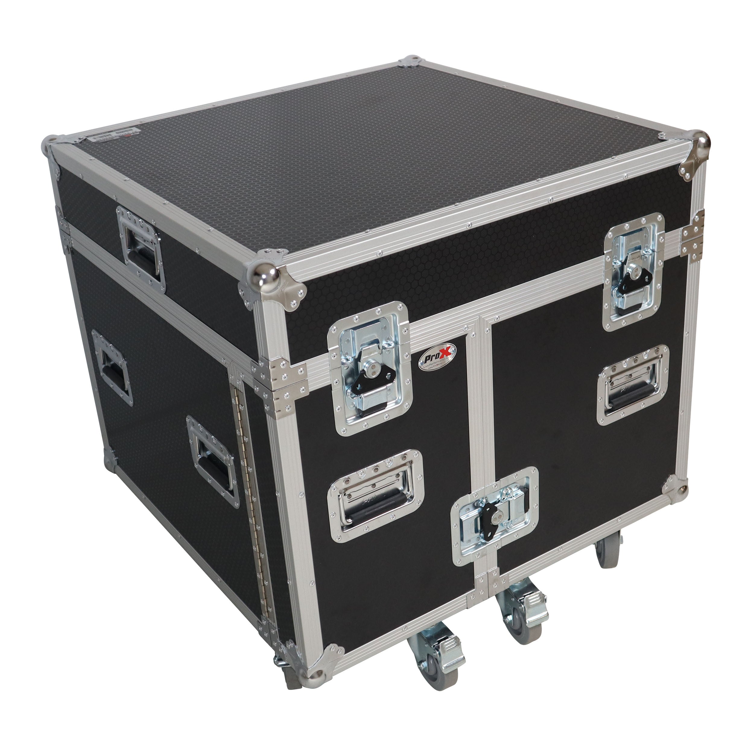 ProX Mobile Office Foldable Pro Desk Flight case Workstation 60x30" Table Top, Drawer and Wheels