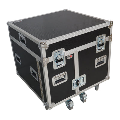 ProX Mobile Office Foldable Pro Desk Flight case Workstation 60x30" Table Top, Drawer and Wheels