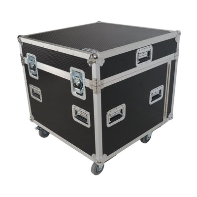 ProX Mobile Office Foldable Pro Desk Flight case Workstation 60x30" Table Top, Drawer and Wheels