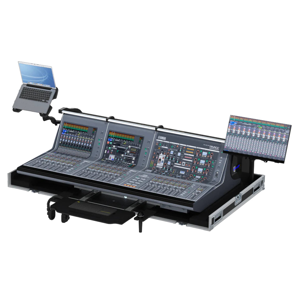 ProX Flight case for Yamaha Rivage PM7 CSD-R7 PM10 CS-R10 Audio Console Mixer with Doghouse and Wheels by Santosom