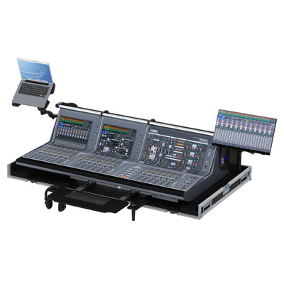 ProX Flight case for Yamaha Rivage PM7 CSD-R7 PM10 CS-R10 Audio Console Mixer with Doghouse and Wheels by Santosom