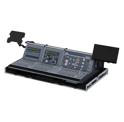 ProX Flight case for Yamaha Rivage PM7 CSD-R7 PM10 CS-R10 Audio Console Mixer with Doghouse and Wheels by Santosom