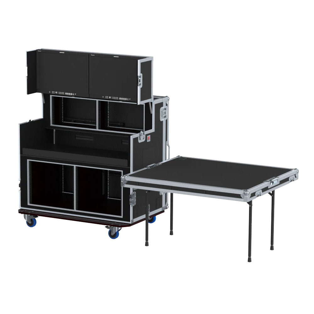 ProX Video Controller Regie 2x 24" Monitors + rack, 560-BRR 9U + 6U by Santosom
