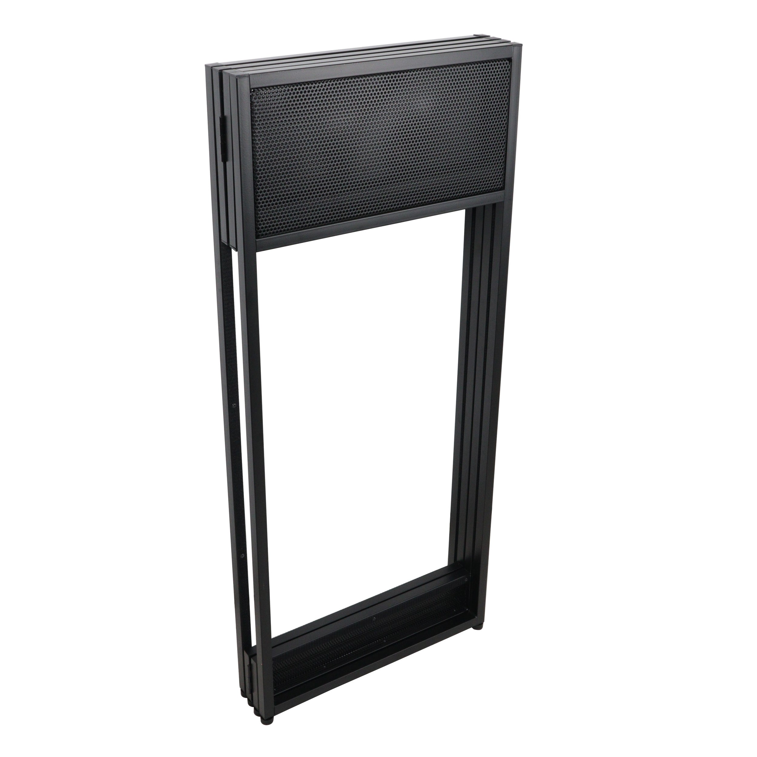 ProX XF-VISTABLMK2 - VISTA DJ Booth Facade Table Station with White and Black Scrim kit and Padded Travel Bag | Black Hardware
