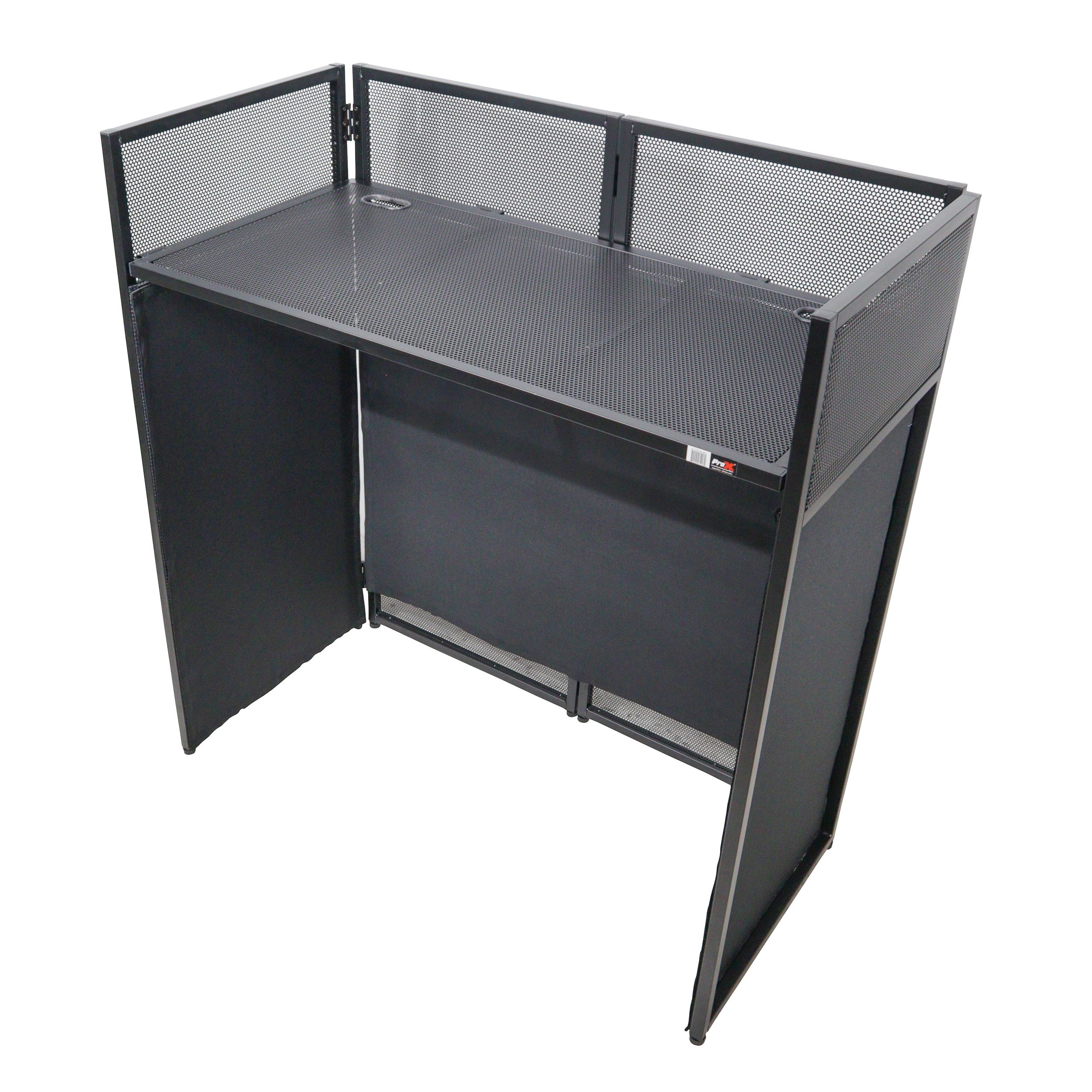 ProX XF-VISTABLMK2 VISTA DJ Booth Facade Table with Scrims and