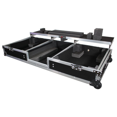 ProX XS-TMC1012WLTFBTL - Flight Coffin Case For Rane 72 Mixer and 2 Turntables in Battle Mode W-Laptop Shelf