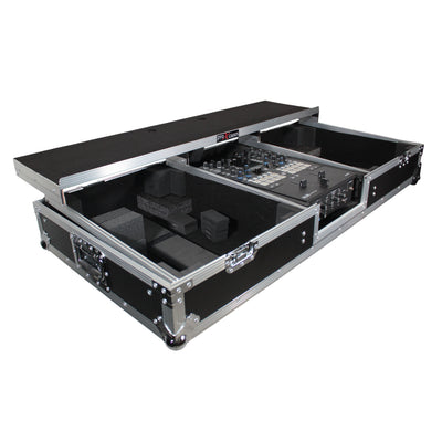 ProX XS-TMC1012WLTFBTL - Flight Coffin Case For Rane 72 Mixer and 2 Turntables in Battle Mode W-Laptop Shelf