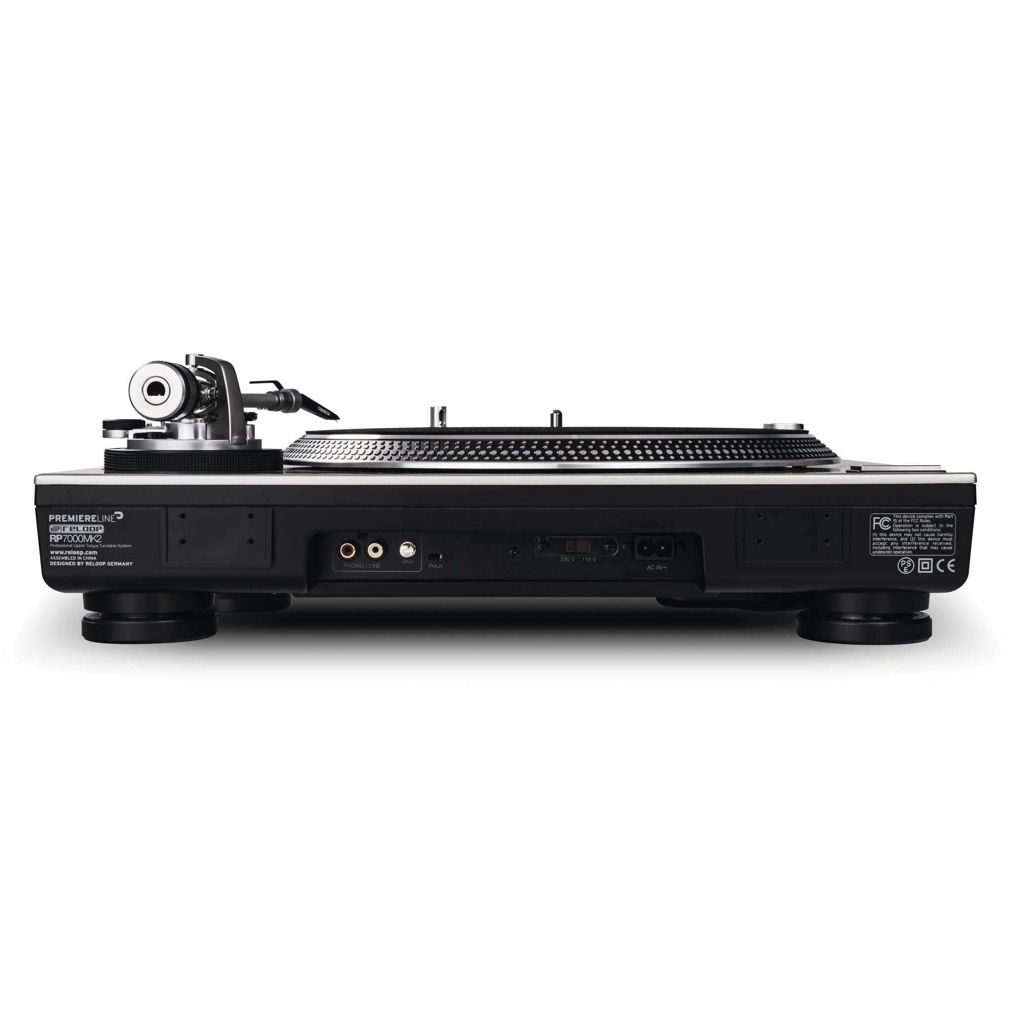 Reloop RP-7000 MK2 - Professional Upper Torque Turntable System (Silver)