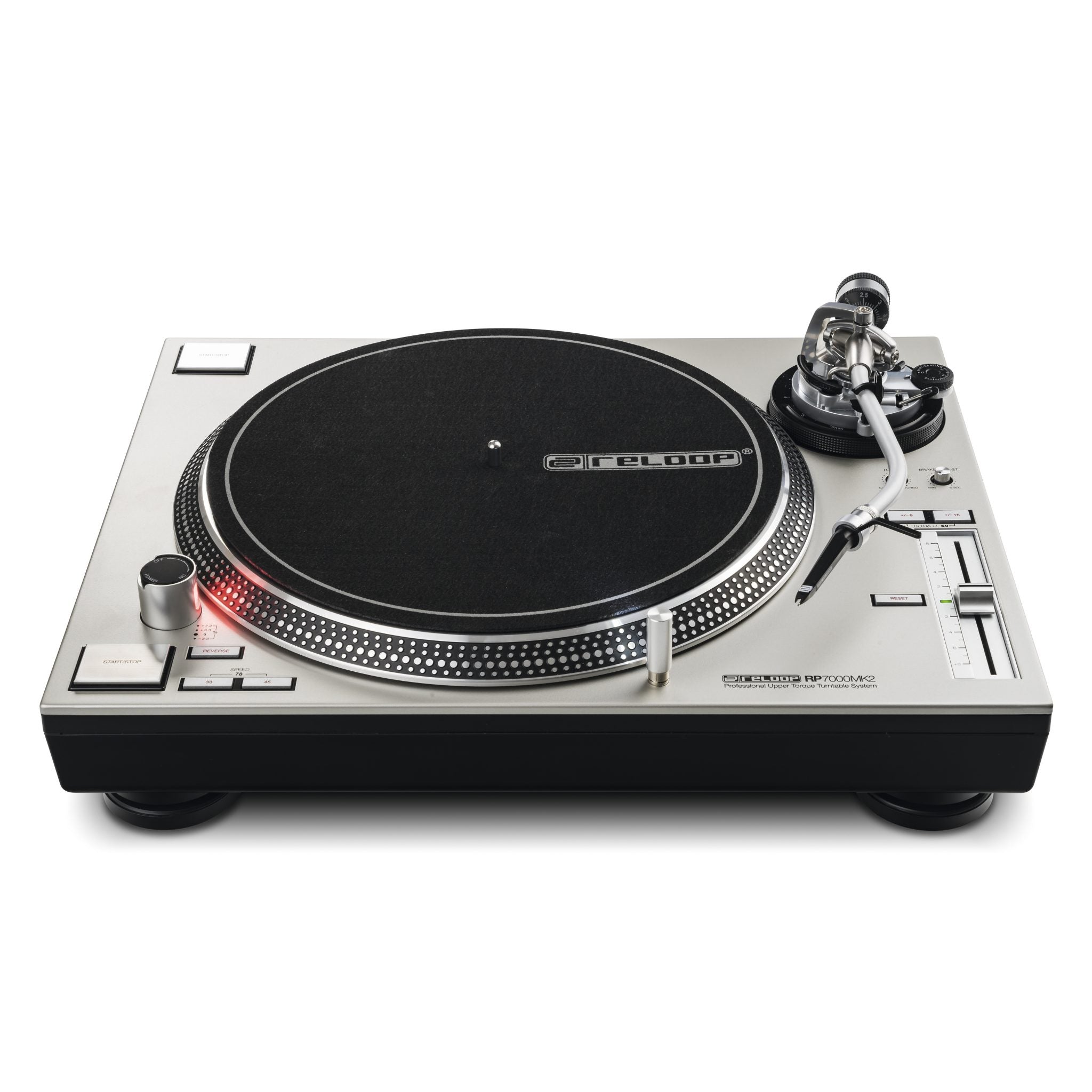 Reloop RP-7000 MK2 - Professional Upper Torque Turntable System (Silver)