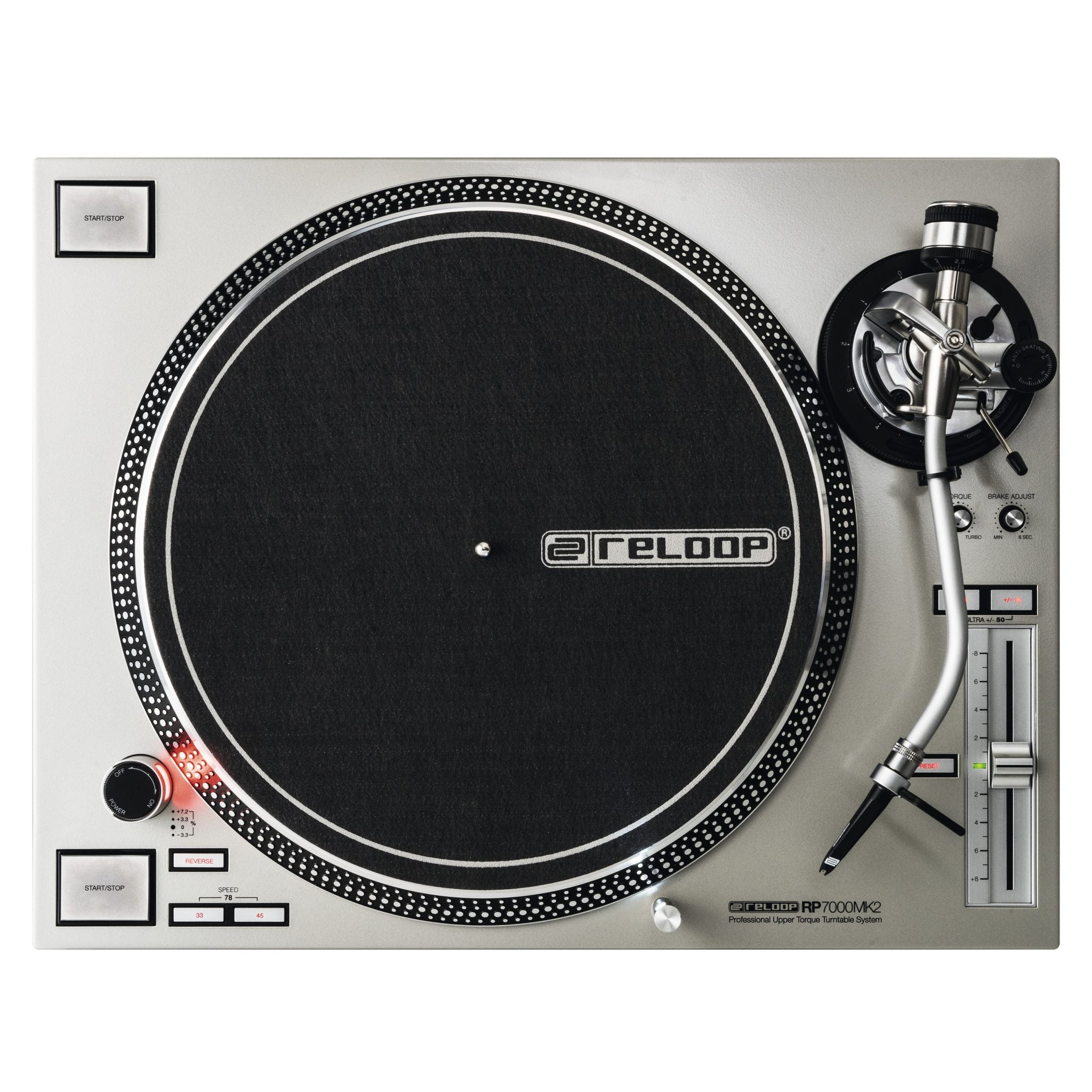 Reloop RP-7000 MK2 Upper Torque Turntable System Silver —| The DJ