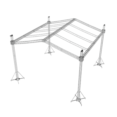 ProX F34 Stage Roofing Truss System with Ground Support Speaker Wings and Chain Hoists – 32 x 30 x 32 Ft.