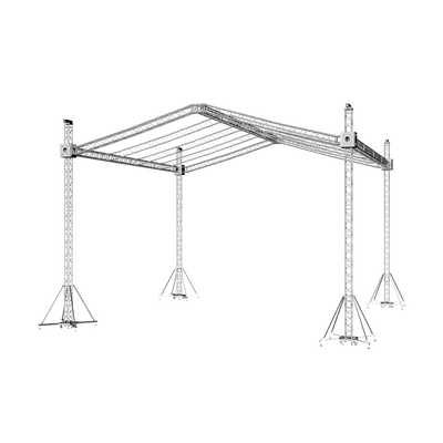 ProX F34 Stage Roofing Truss System with Ground Support Speaker Wings and Chain Hoists – 32 x 30 x 32 Ft.