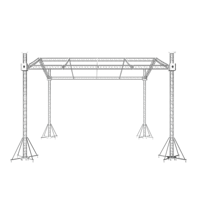 ProX F34 Stage Roofing Truss System with Ground Support Speaker Wings and Chain Hoists – 32 x 30 x 32 Ft.