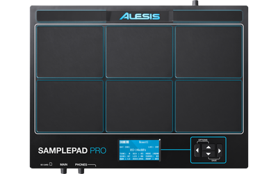 Alesis SamplePad Pro - 8-Pad Sample/Loop Player with 200+ Built In Sounds, 1-Dual/1-Single Zone Trigger Inputs and 1/8” Aux Input