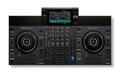 Denon DJ SC LIVE 4 - 4-Deck Standalone DJ Controller with 7” Touchscreen, Built-in Speakers, and Wi-Fi Connectivity