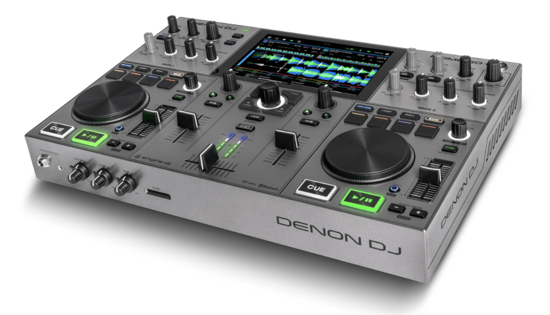 Denon DJ Prime GO+ - Rechargeable Battery-powered, Standalone DJ System with Wi-Fi Streaming