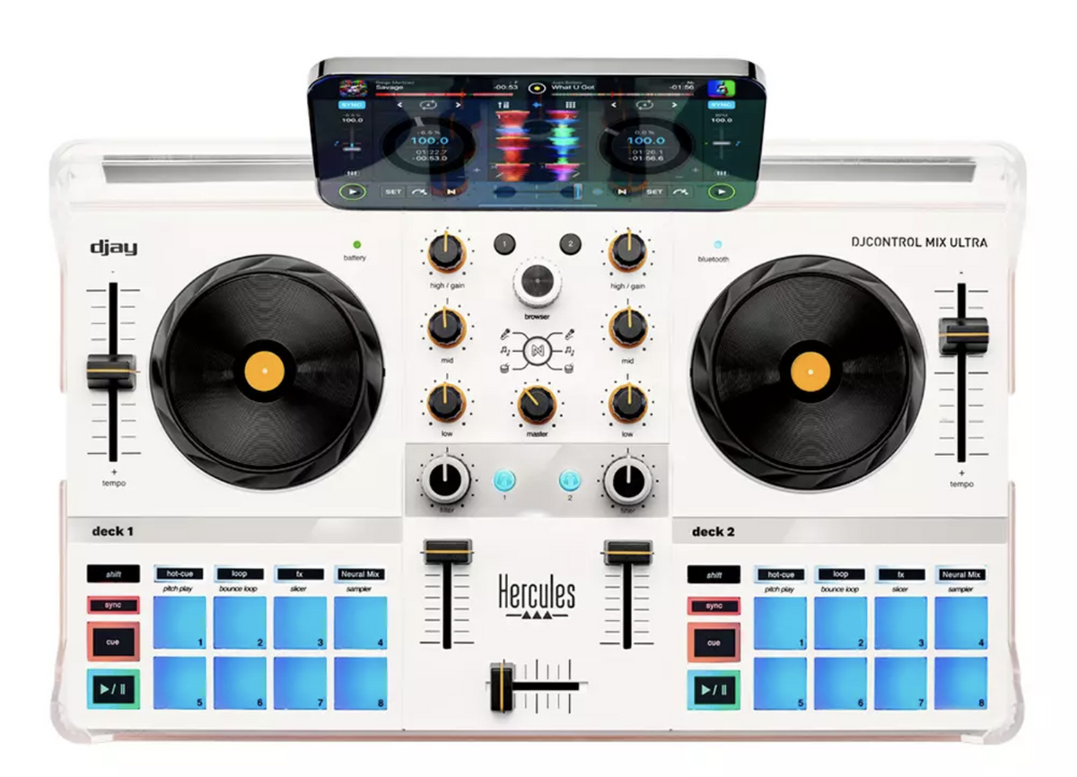 Hercules DJControl Mix Ultra Wireless Compact DJ Controller | The