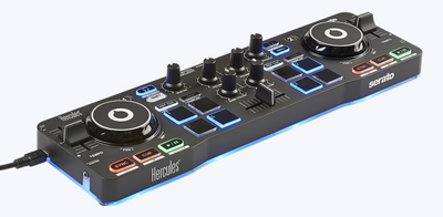 Hercules DJ Control Starlight - Portable DJ Controller for Serato DJ