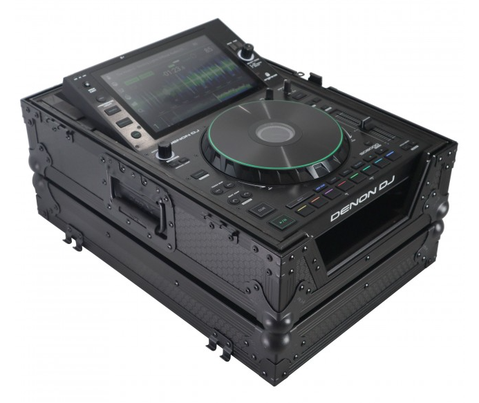 ProX XS-CDBL - Flight Case for Pioneer CDJ-3000 DJS-1000 Denon SC6000 PRIME Large Format CD-Media Player Black on Black