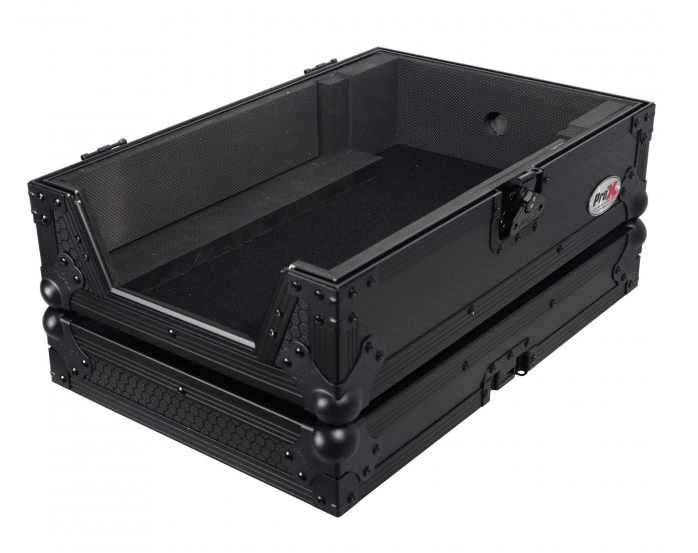 ProX XS-CDBL - Flight Case for Pioneer CDJ-3000 DJS-1000 Denon SC6000 PRIME Large Format CD-Media Player Black on Black