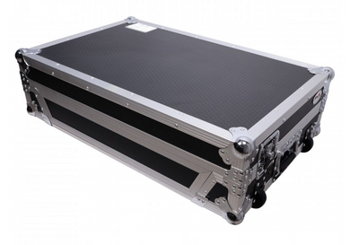 ProX XS-DDJFLX10WLT - Flight Style Road Case For Pioneer DDJ-FLX10 or DDJ-GRV6 DJ Controller with Laptop Shelf 1U Rack Space and Wheels