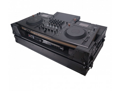 ProX XS-OPUSQUADWBL - ATA Flight Style Road Case For Pioneer OPUS-QUAD DJ Controller with 1U Rack Space and Wheels - Black Finish