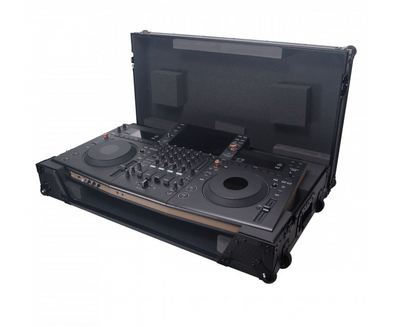 ProX XS-OPUSQUADWBL - ATA Flight Style Road Case For Pioneer OPUS-QUAD DJ Controller with 1U Rack Space and Wheels - Black Finish